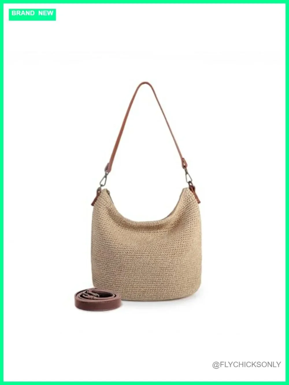 Handmade Crochet Hobo Shoulder Bag - Woven Crossbody Purse for Travel & Everyday